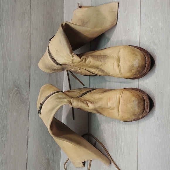 Bed Stu Womens Manchester Distressed Leather Tan Rustic boots sz 6.5 - Picture 2 of 15